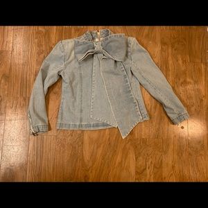 Jean bow tie top
